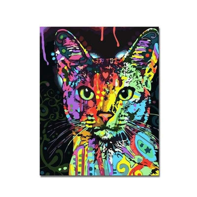 paint by numbers kit Light Cat - Custom paint by number