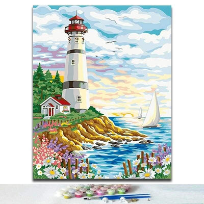 paint by numbers kit Lighthouse 04 - Custom paint by number