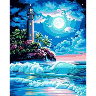 paint by numbers kit Lighthouse 05 - Custom paint by number
