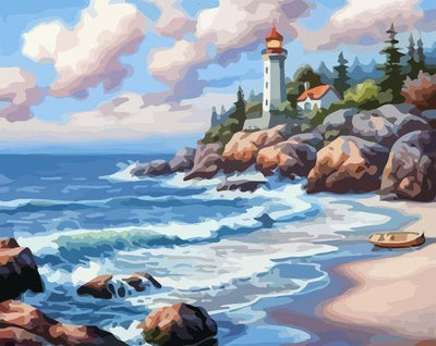 paint by numbers kit Lighthouse 09 - Custom paint by number