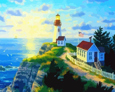 paint by numbers kit Lighthouse 11 - Custom paint by number