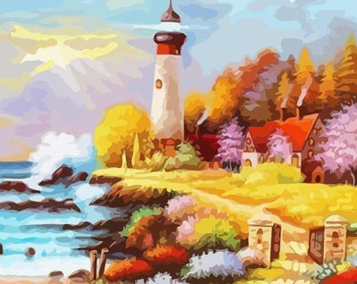 paint by numbers kit Lighthouse 13 - Custom paint by number