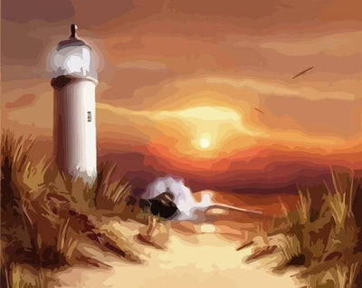 paint by numbers kit Lighthouse 18 - Custom paint by number