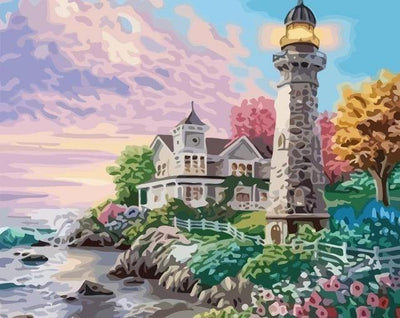 paint by numbers kit Lighthouse 20 - Custom paint by number