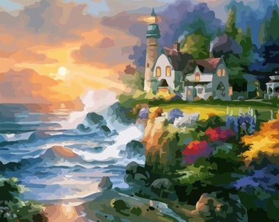 paint by numbers kit Lighthouse 23 - Custom paint by number