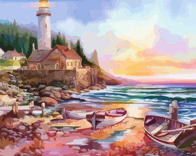 paint by numbers kit Lighthouse 27 - Custom paint by number