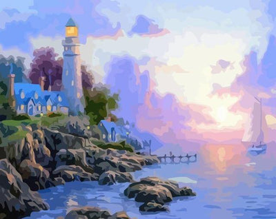 paint by numbers kit Lighthouse 28 - Custom paint by number