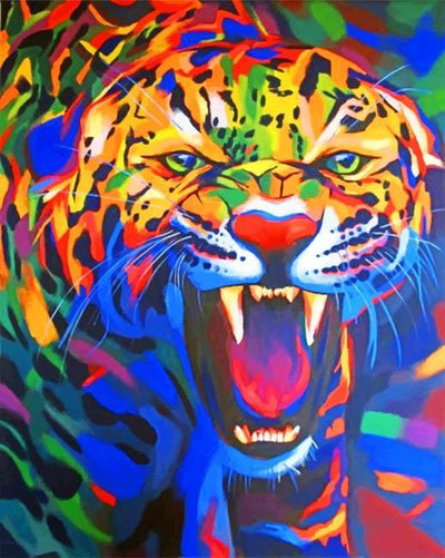 paint by numbers kit Mad Tiger - Custom paint by number