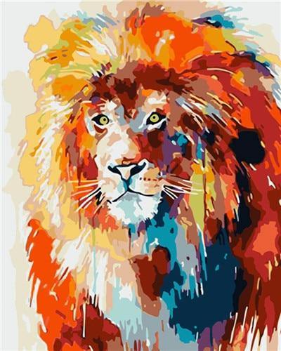 paint by numbers kit Majestic Lion 4 - Custom paint by number