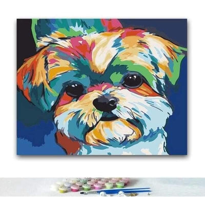 paint by numbers kit Malteese Dog - Custom paint by number