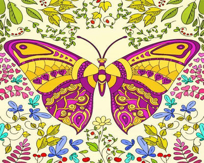 paint by numbers kit Mandala Butterfly - Custom paint by number