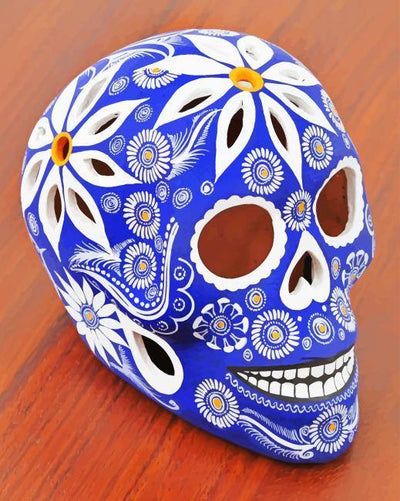 paint by numbers kit Mexican Painted Skull - Custom paint by number