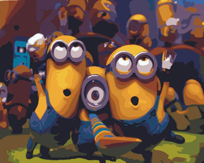 paint by numbers kit Minion dance - Custom paint by number