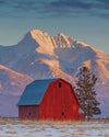 paint by numbers kit Montana Mountains And Barn - Custom paint by number