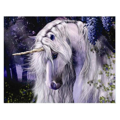 paint by numbers kit Moonlight Unicorn - Custom paint by number
