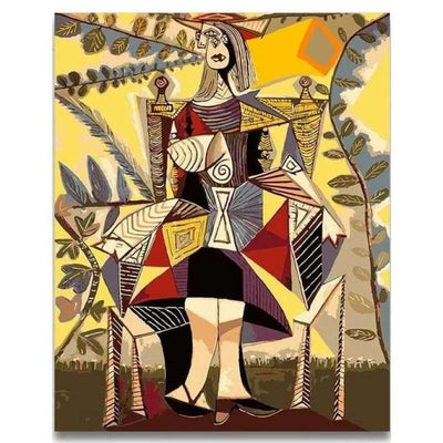 paint by numbers kit Pablo Picasso - Seated woman - Custom paint by number