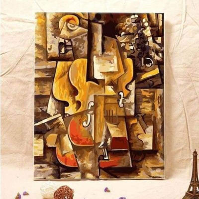 paint by numbers kit Pablo Picasso Violin - Custom paint by number