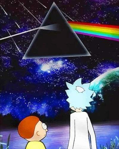 paint by numbers kit Pink Floyd Rick And Morty - Custom paint by number