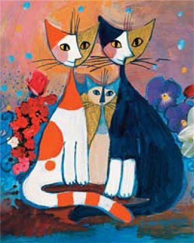 paint by numbers kit Quirky cats series 5 - Custom paint by number
