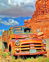 paint by numbers kit Red rocks and trucks - Custom paint by number