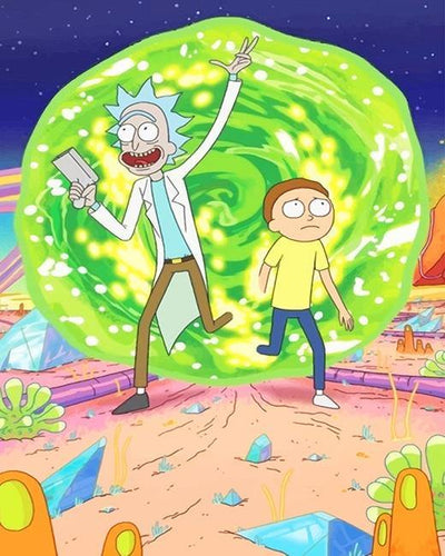 paint by numbers kit Rick and morty adventure - Custom paint by number