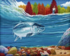 paint by numbers kit Salmon Fish Underwater - Custom paint by number