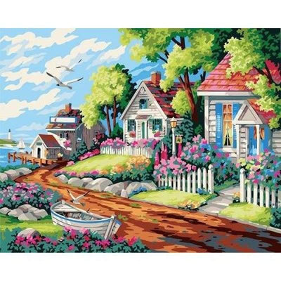 paint by numbers kit Scenery 4 - Custom paint by number