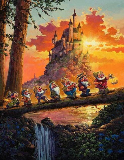 paint by numbers kit Seven dwarfs castel - Custom paint by number