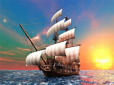paint by numbers kit Ships Galleon 10 - Custom paint by number
