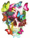 paint by numbers kit Skull And Butterfliess - Custom paint by number