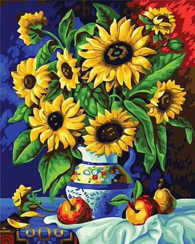 paint by numbers kit Sunflowers 1 - Custom paint by number