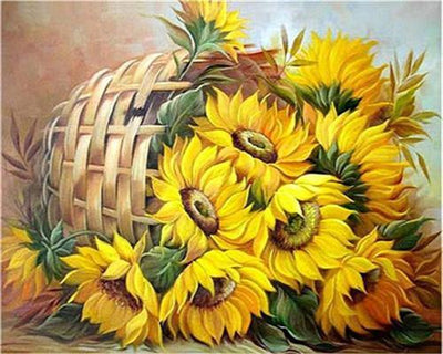 paint by numbers kit Sunflowers 10 - Custom paint by number