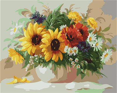 paint by numbers kit Sunflowers 2 - Custom paint by number