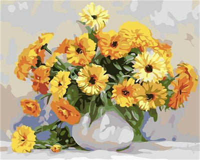 paint by numbers kit Sunflowers 3 - Custom paint by number