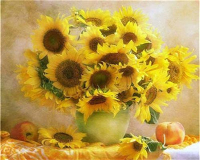 paint by numbers kit Sunflowers 8 - Custom paint by number