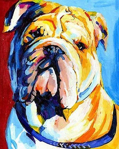 paint by numbers kit The bulldog - Custom paint by number