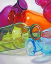 paint by numbers kit The Coloured Glass Bottles - Custom paint by number