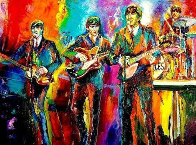 paint by numbers kit The colourful Beatles - Custom paint by number