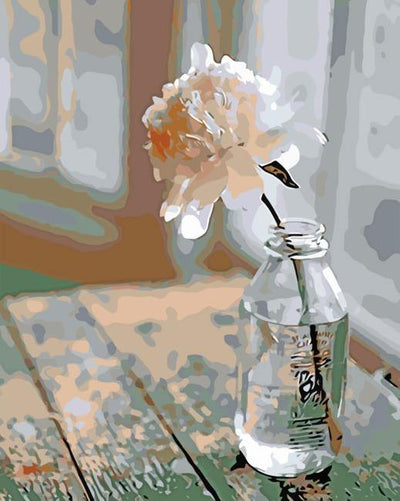 paint by numbers kit The Flower in a glass bottle - Custom paint by number