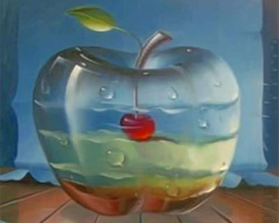 paint by numbers kit The Glass Apple - Custom paint by number