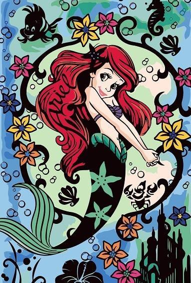 paint by numbers kit The Little Mermaid Econ - Custom paint by number