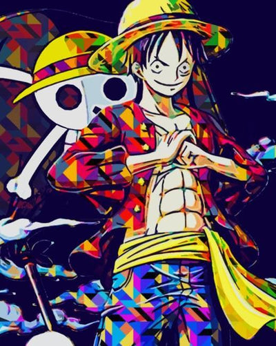 paint by numbers kit The Monkey d Luffy One Piece - Custom paint by number