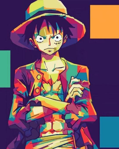 paint by numbers kit The Monkey d luffy pop art - Custom paint by number