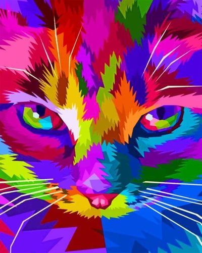 paint by numbers kit The painting pop-art cat - Custom paint by number