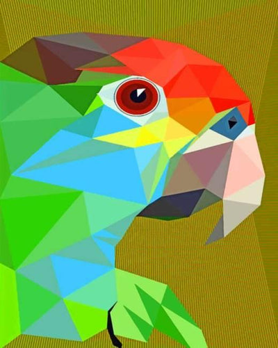 paint by numbers kit The Pop Art Parrot - Custom paint by number