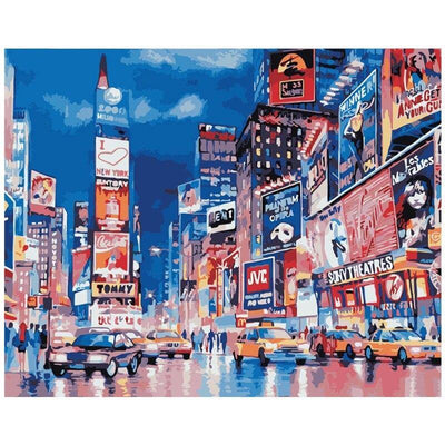 paint by numbers kit Times Square New York - Custom paint by number