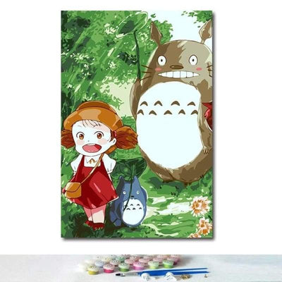 paint by numbers kit Totoro 5 - Custom paint by number