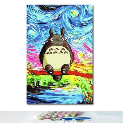 paint by numbers kit Totoro 7 - Custom paint by number