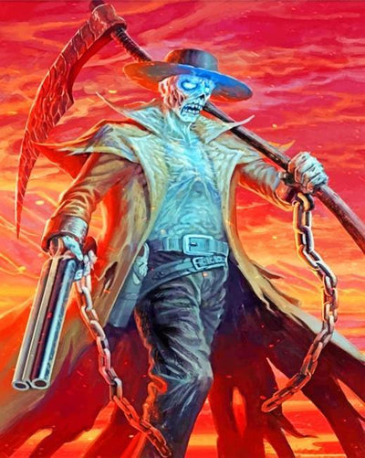 paint by numbers kit Undead Gunslinger - Custom paint by number