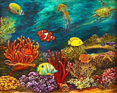 paint by numbers kit Under Sea - Custom paint by number